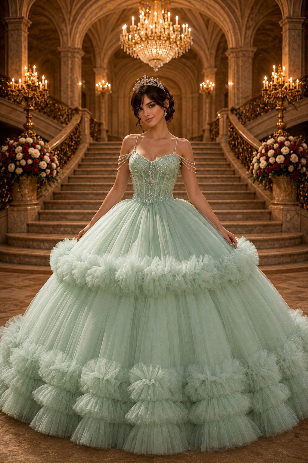 Grand Quince Glitter Ball Gown by  Couture PQ1103343