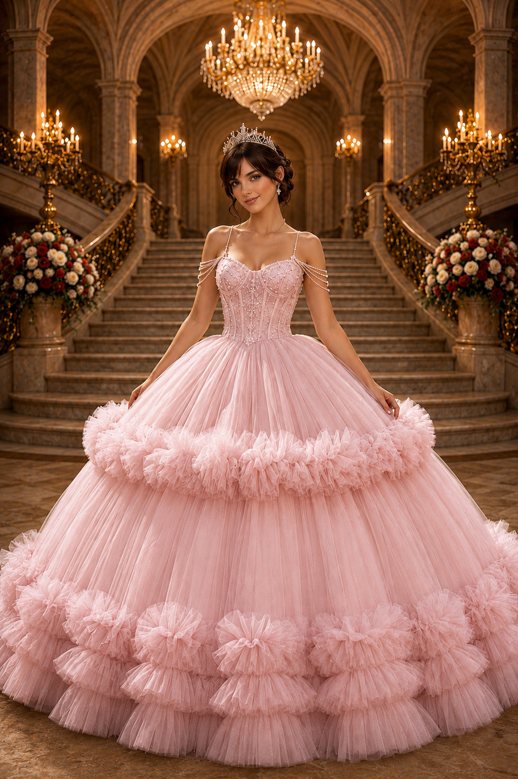 Grand Quince Glitter Ball Gown by  Couture PQ1103343