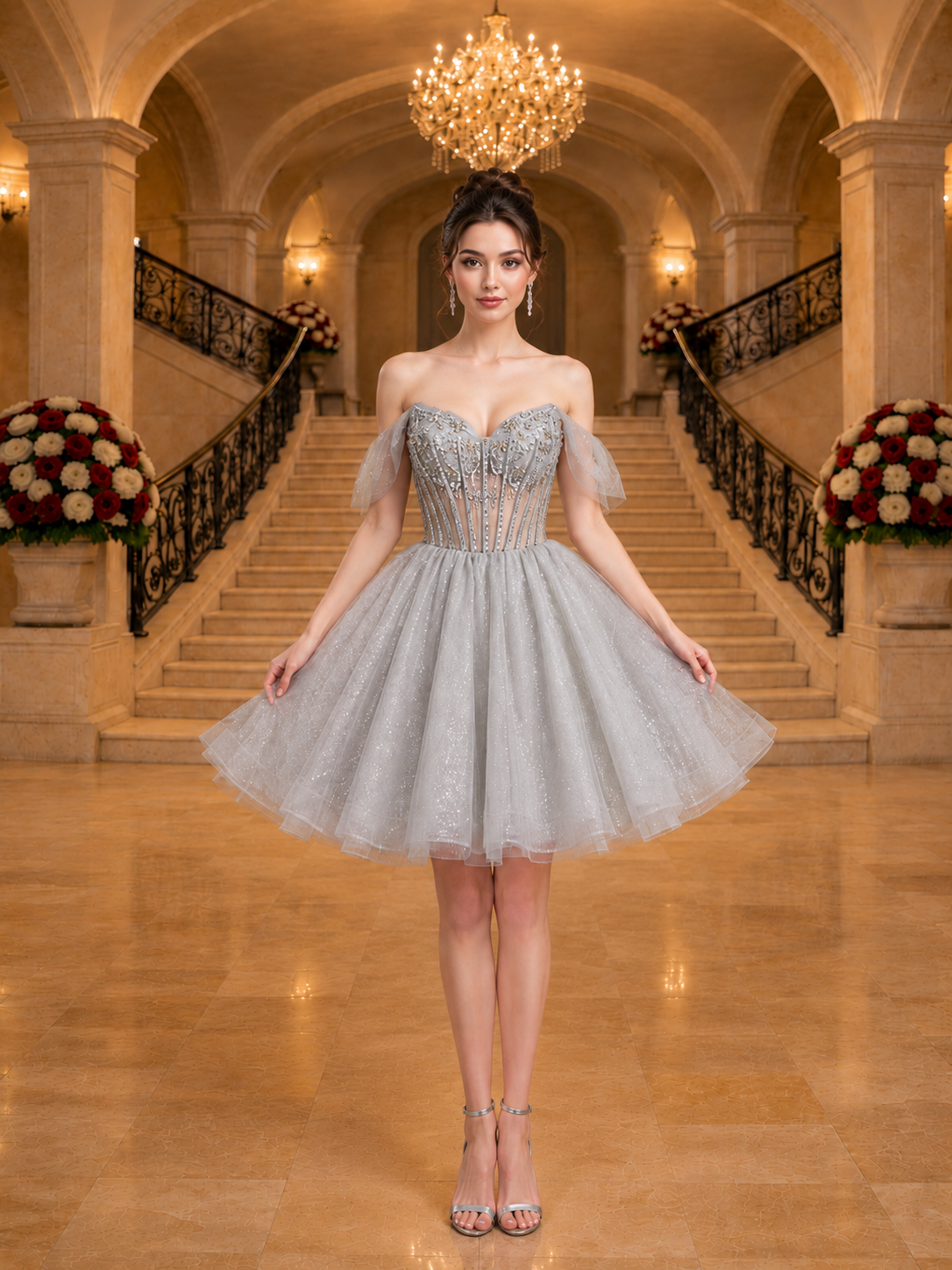 Spaghetti Strap Homecoming Dress by DQ 343872