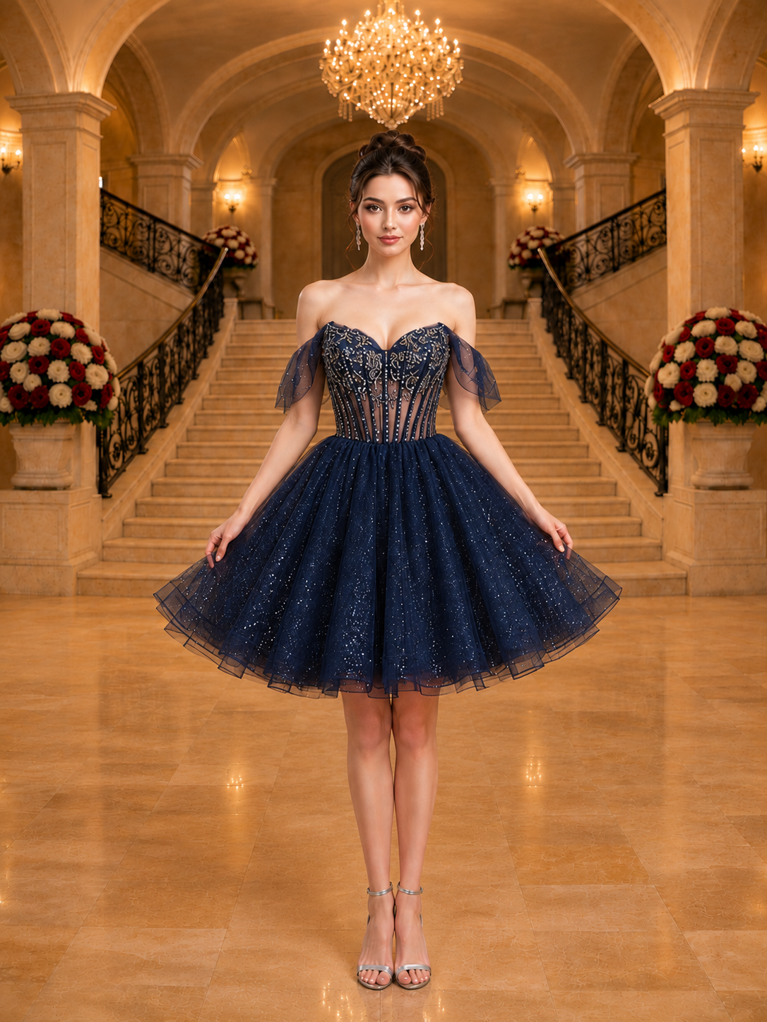 Spaghetti Strap Homecoming Dress by Dancing Queen 3438