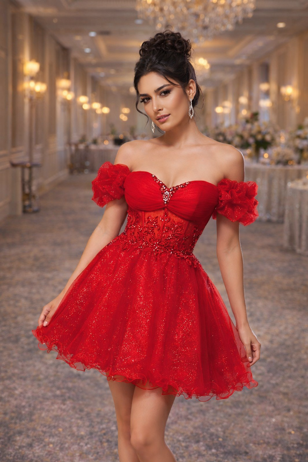 Formal dress in Blush, Champagne, Lilac, Red, Sage, White by Royal Collection style MQ2164 | www.snkdress.com