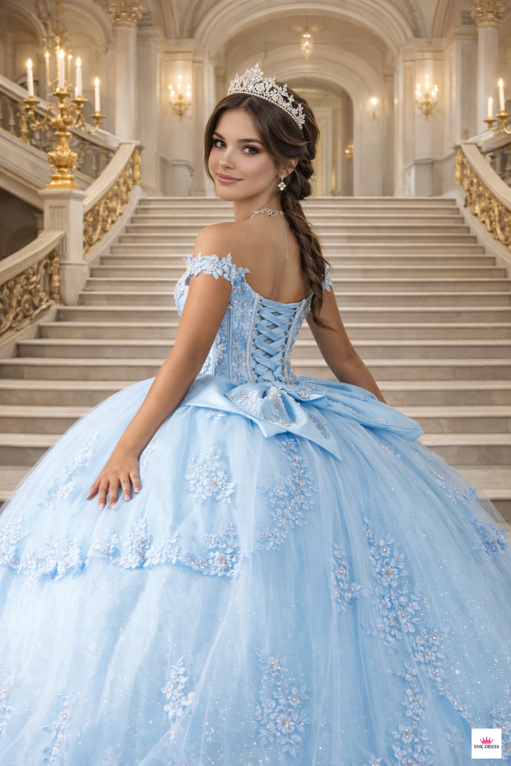 Embroidered Tulle Quinceañera Gown by Calla Collection  Scl-30040301