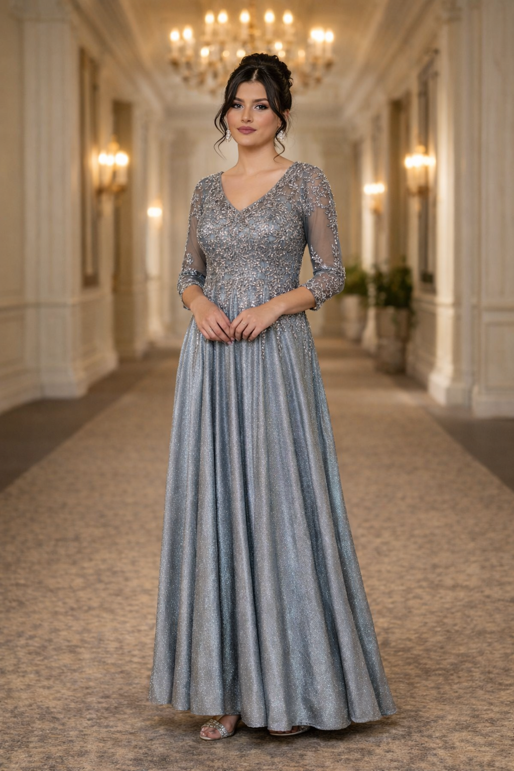 Sleeves by Eva Collection 5303.WWW.SNKDRESS.COM