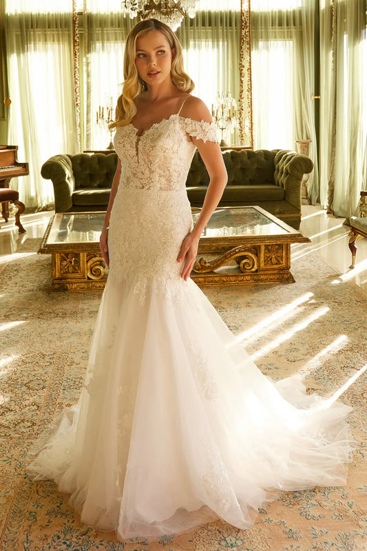 Off White bridal gown by GLS Gloria GL3537 www.snkdress.com
