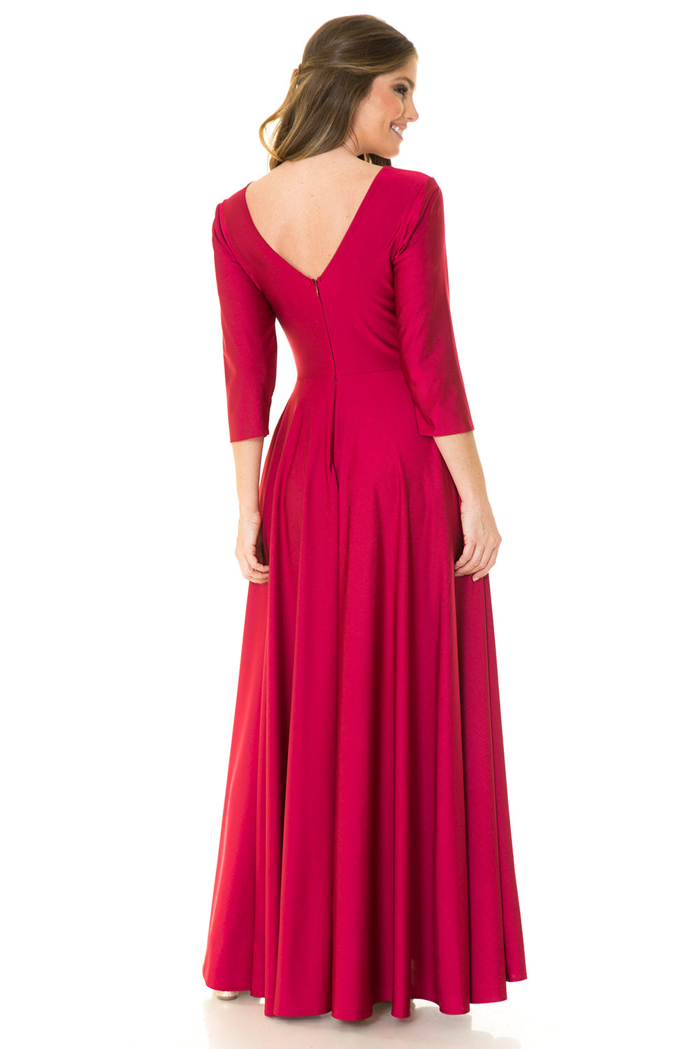 3/4 Sleeve  Flare Dress by Lenovia 5243