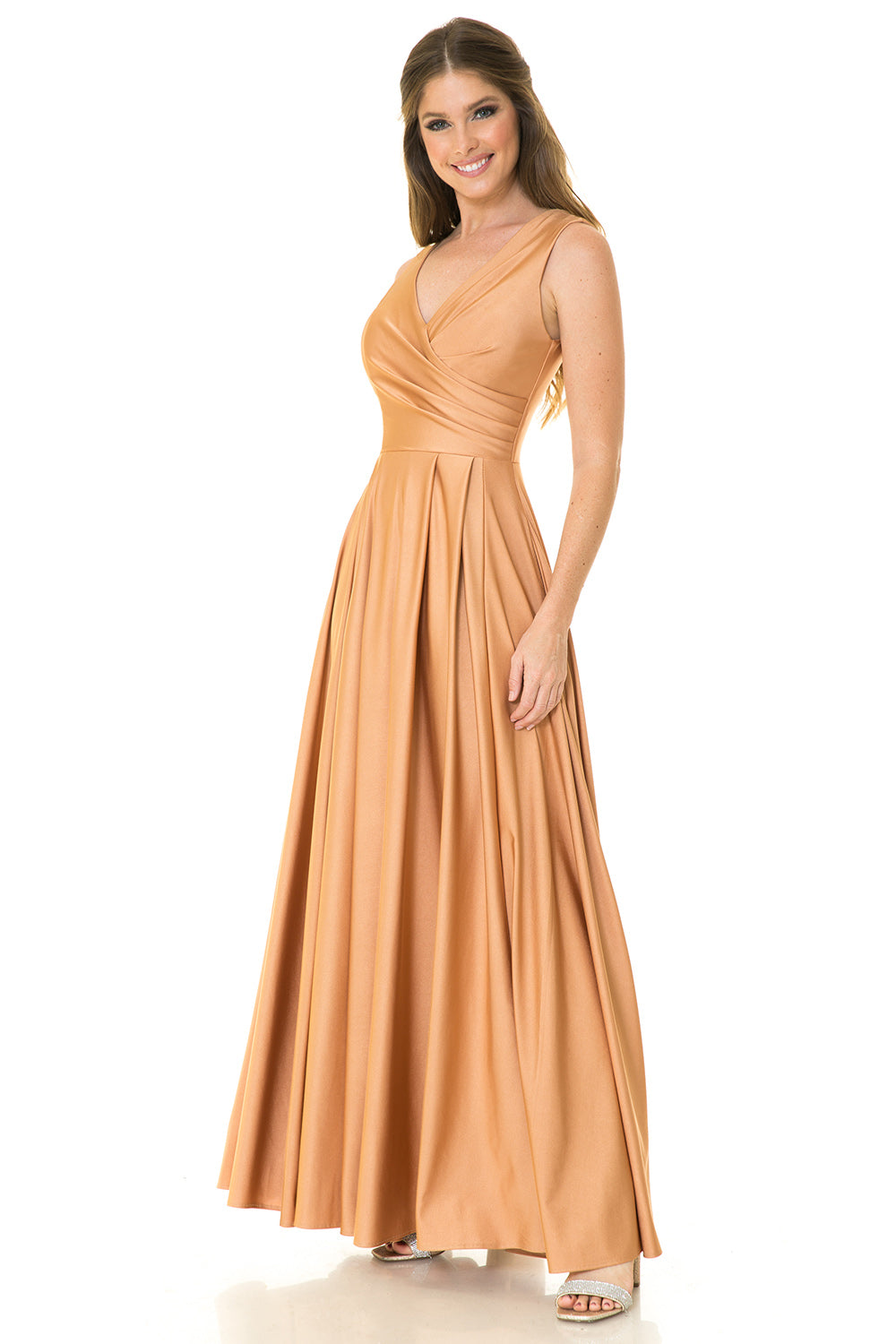 V-neck  Flare Dress by Lenovia 5242
