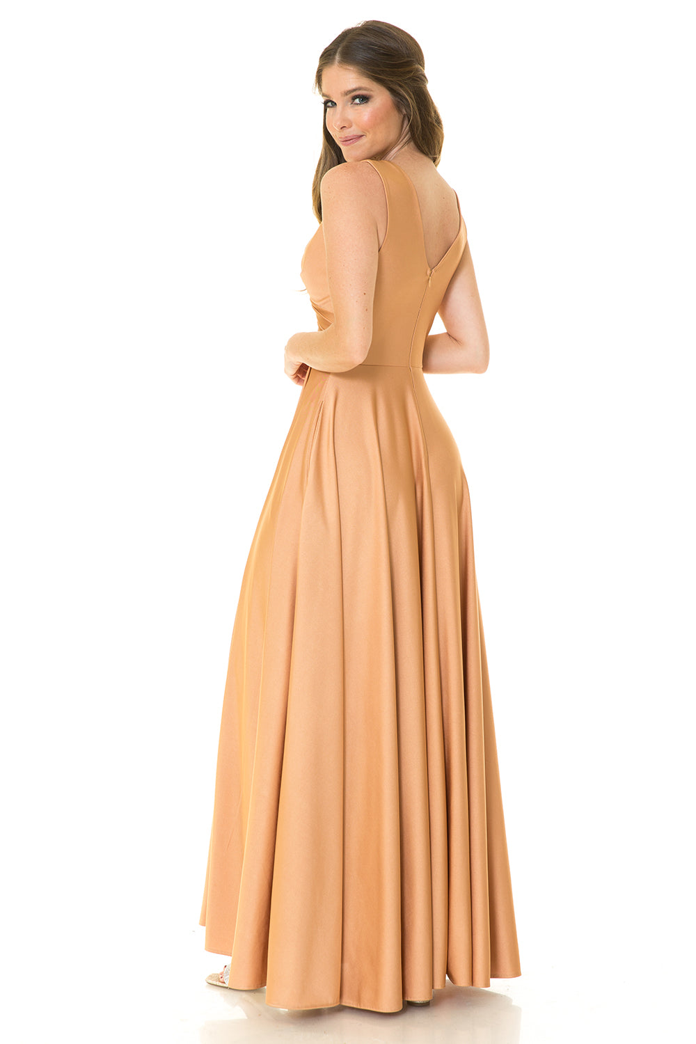 V-neck  Flare Dress by Lenovia 5242