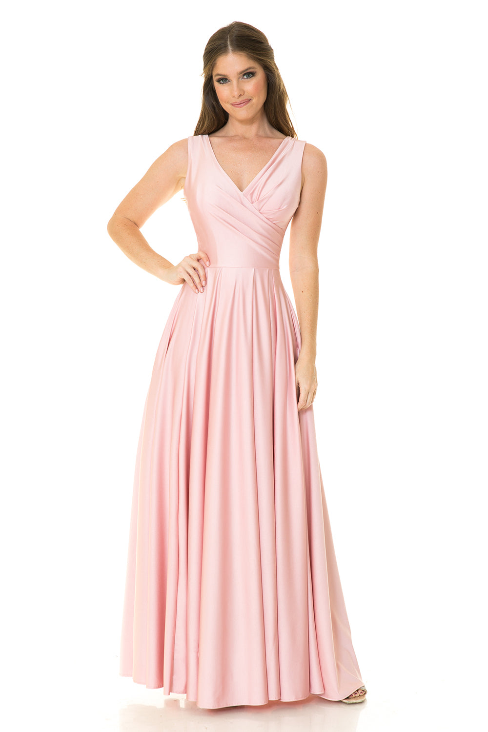 V-neck  Flare Dress by Lenovia 5242