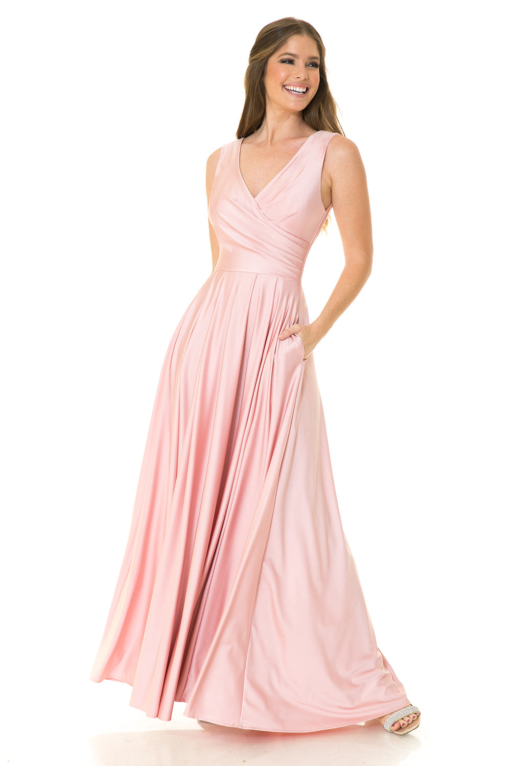 V-neck  Flare Dress by Lenovia 5242