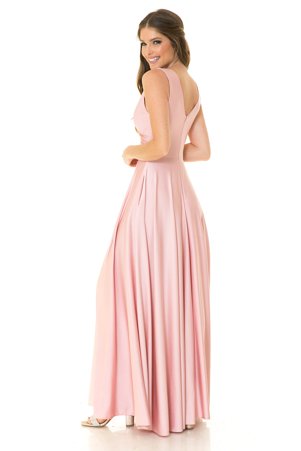 V-neck  Flare Dress by Lenovia 5242