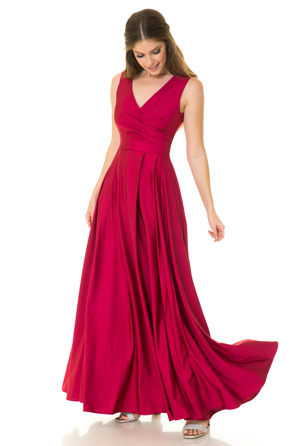 V-neck  Flare Dress by Lenovia 5242