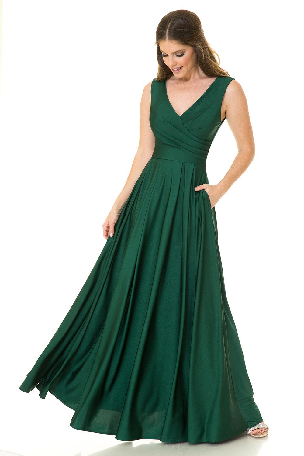 V-neck  Flare Dress by Lenovia 5242
