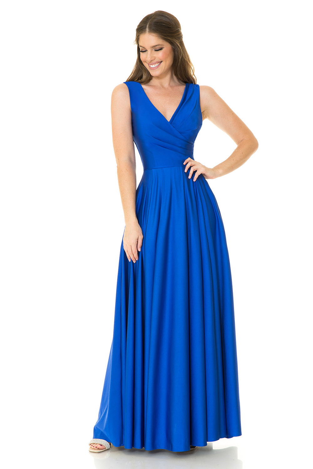 V-neck  Flare Dress by Lenovia 5242