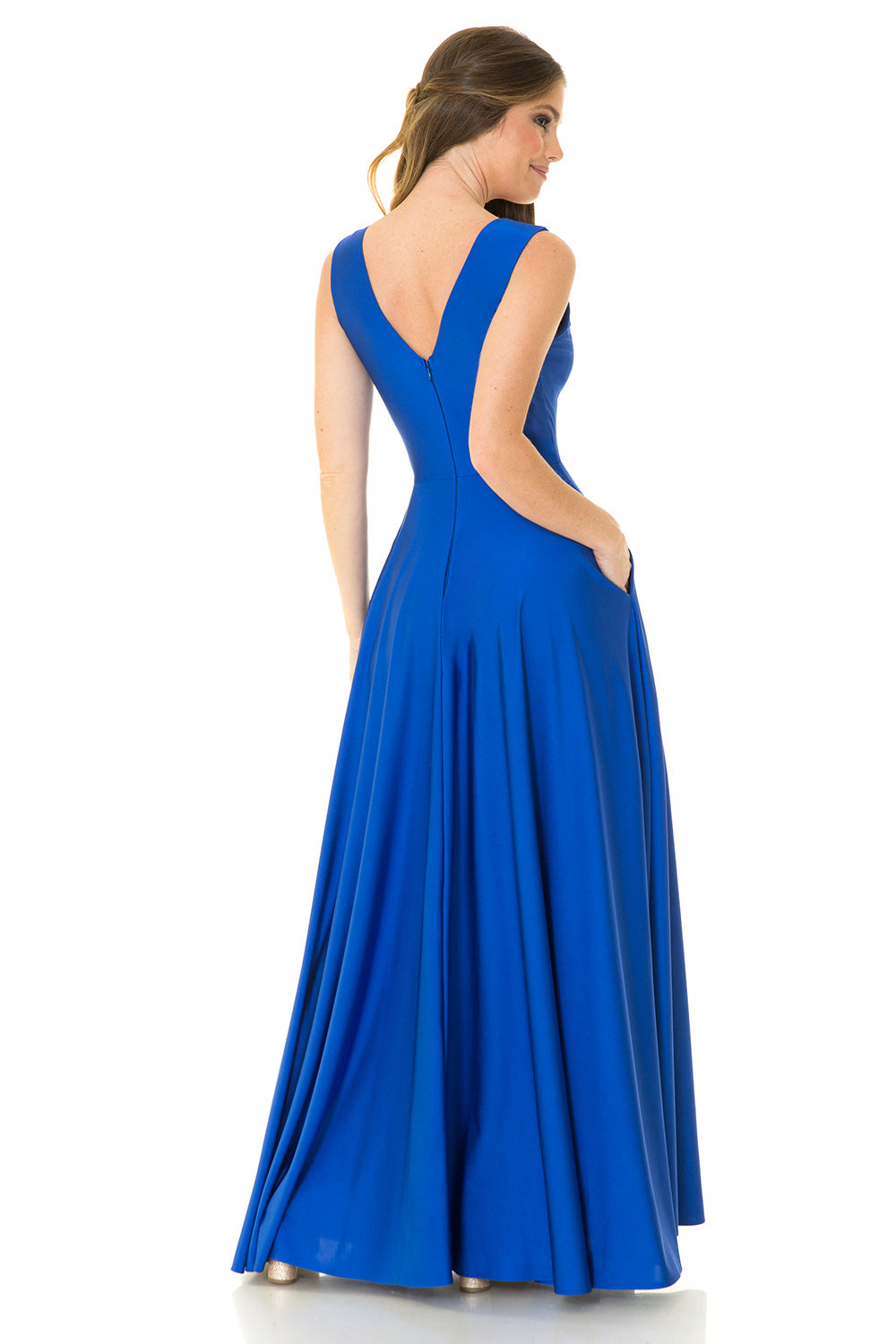 V-neck  Flare Dress by Lenovia 5242