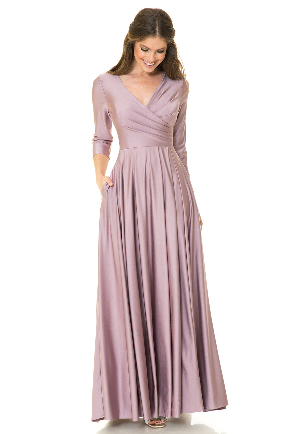 3/4 Sleeve  Flare Dress by Lenovia 5243