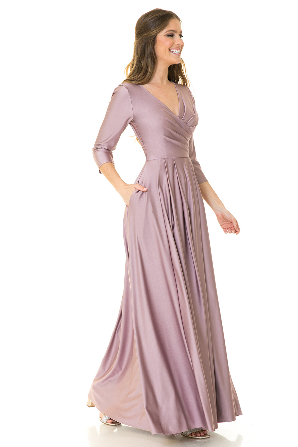 3/4 Sleeve  Flare Dress by Lenovia 5243