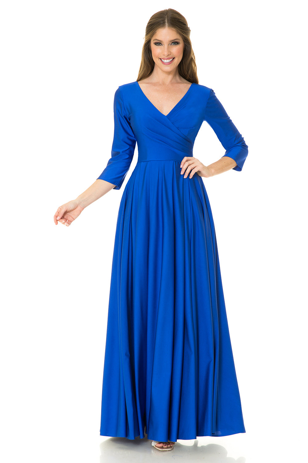 3/4 Sleeve  Flare Dress by Lenovia 5243