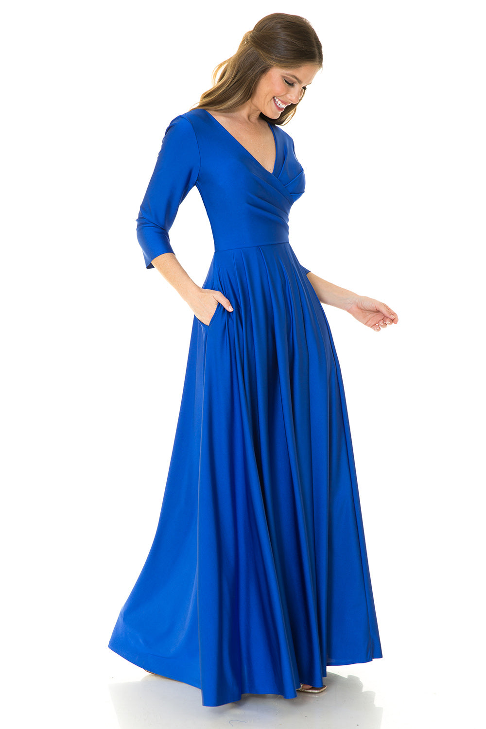 3/4 Sleeve  Flare Dress by Lenovia 5243