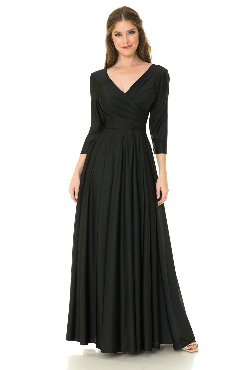 3/4 Sleeve  Flare Dress by Lenovia 5243