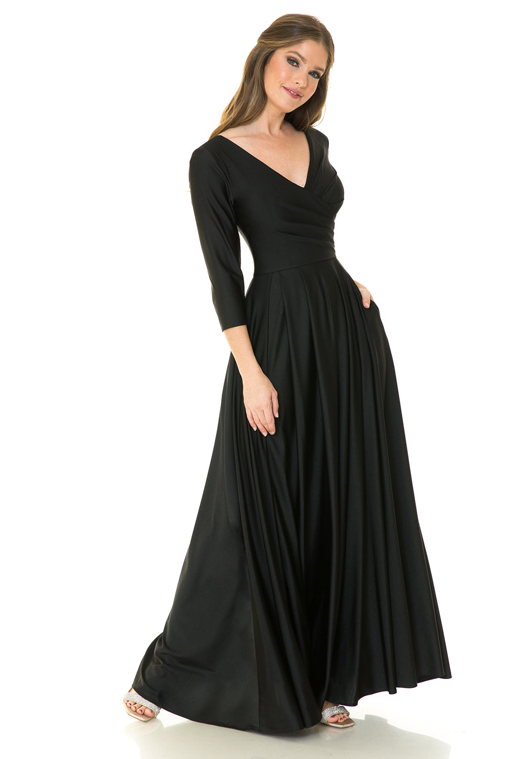 3/4 Sleeve  Flare Dress by Lenovia 5243