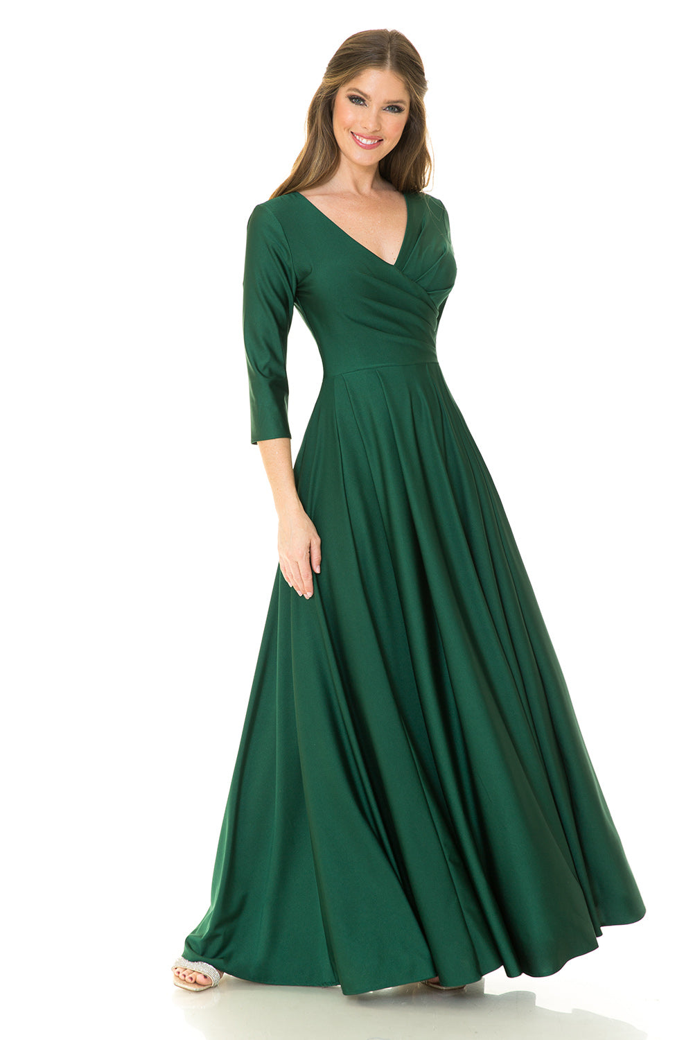 3/4 Sleeve  Flare Dress by Lenovia 5243