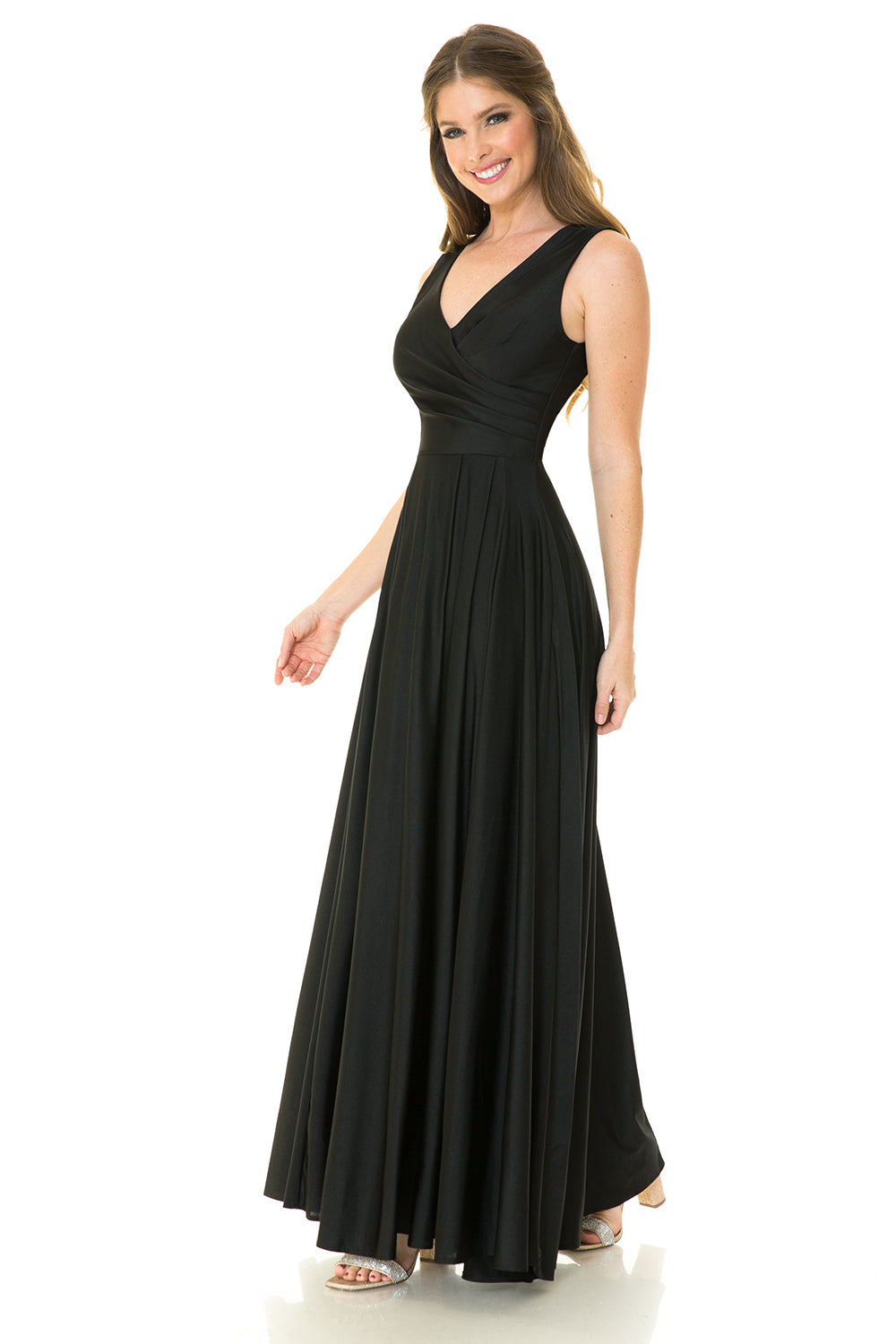 V-neck  Flare Dress by Lenovia 5242