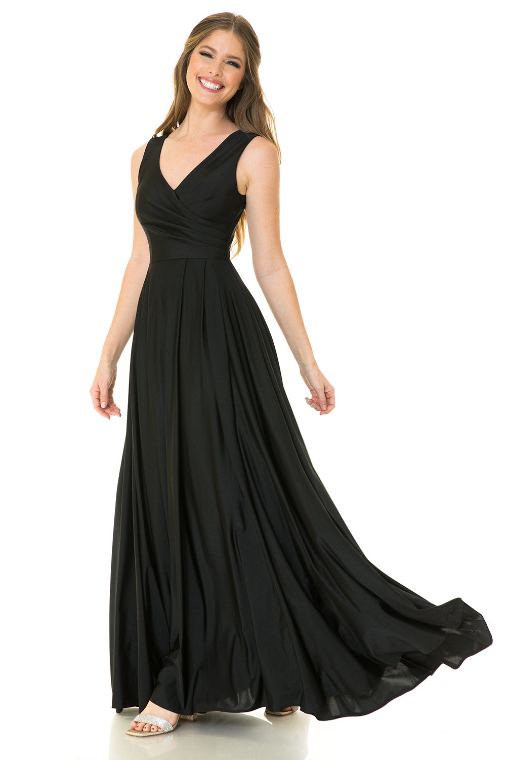 V-neck  Flare Dress by Lenovia 5242