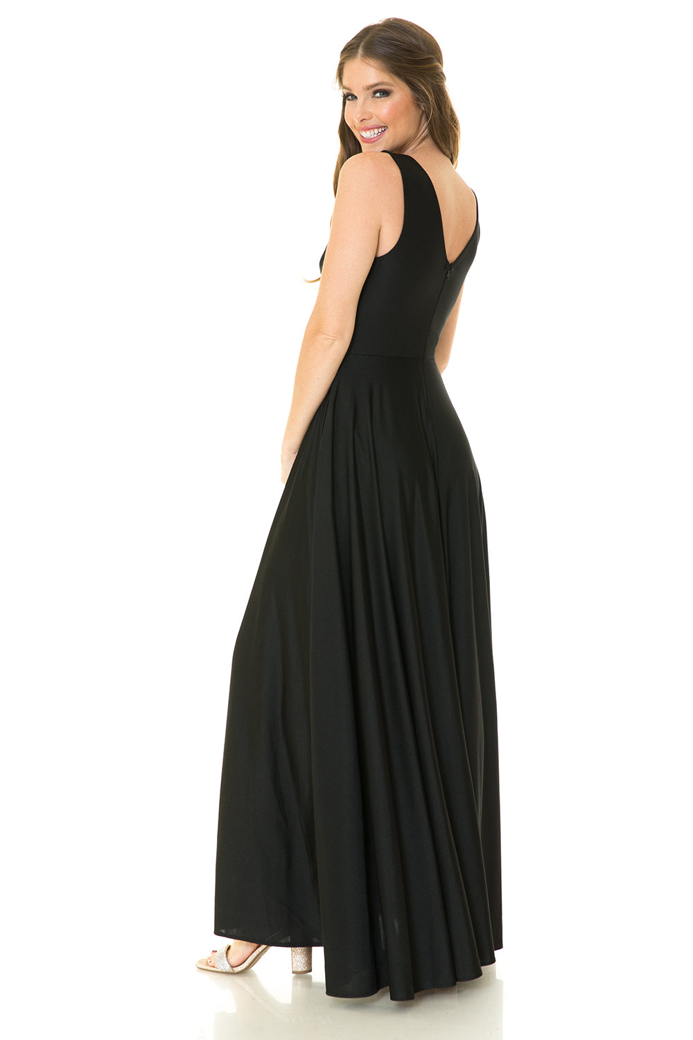 V-neck  Flare Dress by Lenovia 5242