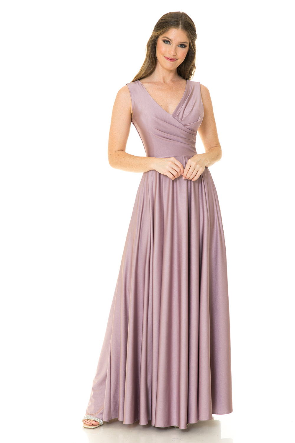 V-neck  Flare Dress by Lenovia 5242