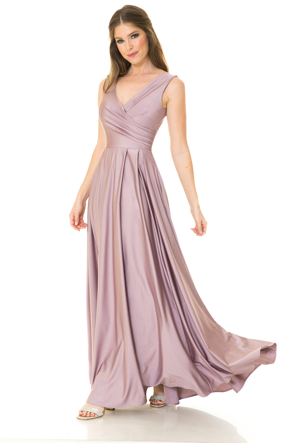 V-neck  Flare Dress by Lenovia 5242