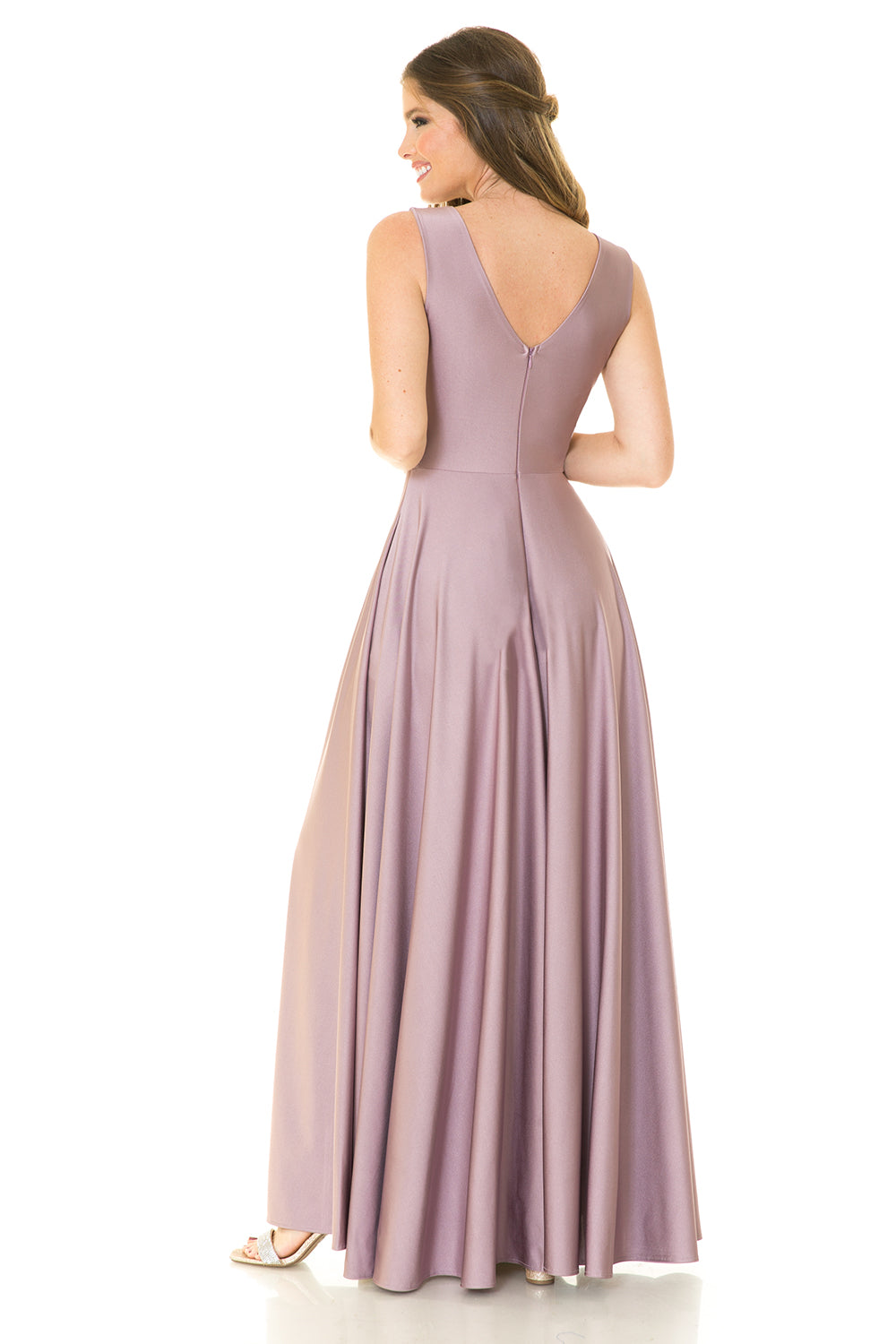 V-neck  Flare Dress by Lenovia 5242