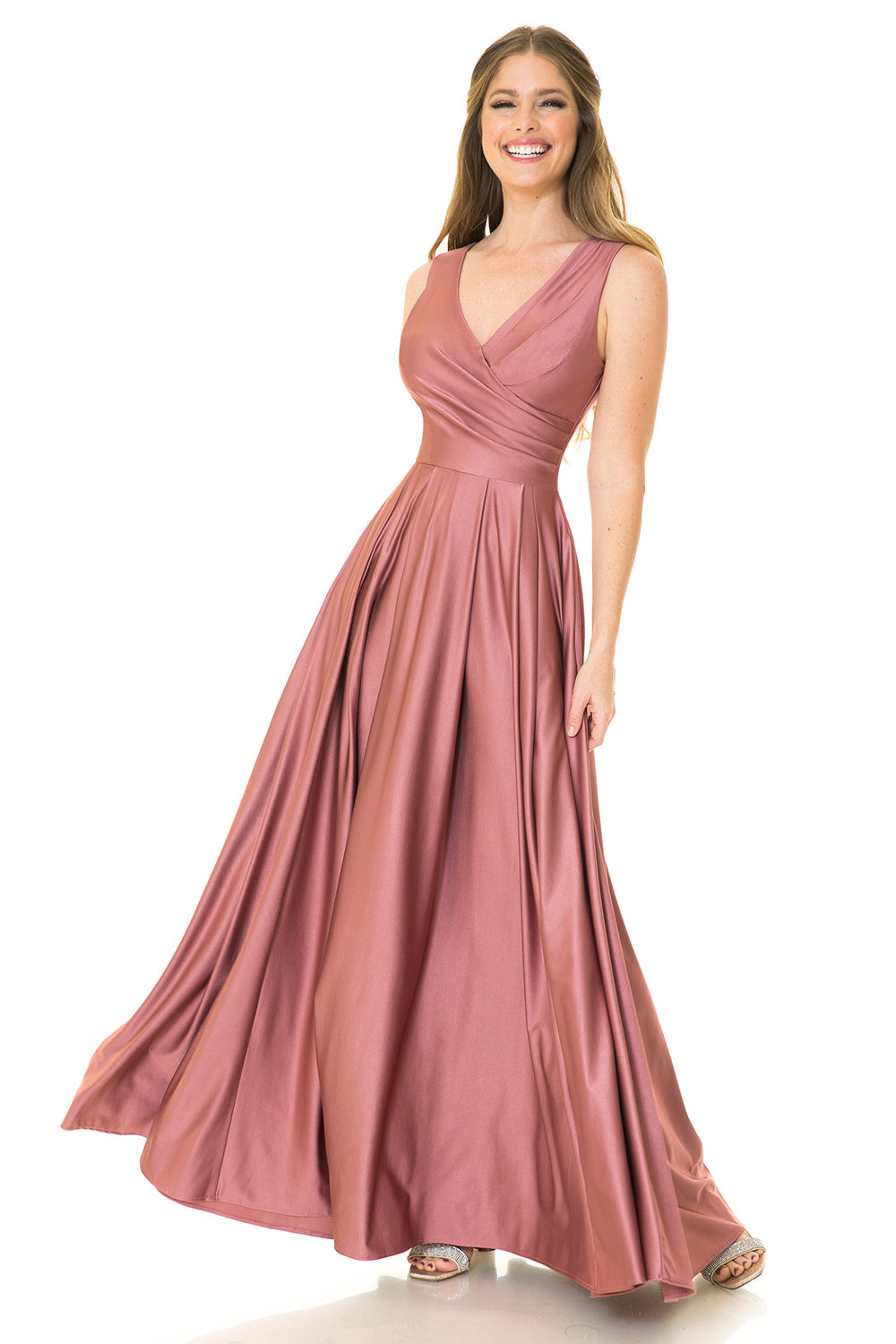 V-neck  Flare Dress by Lenovia 5242