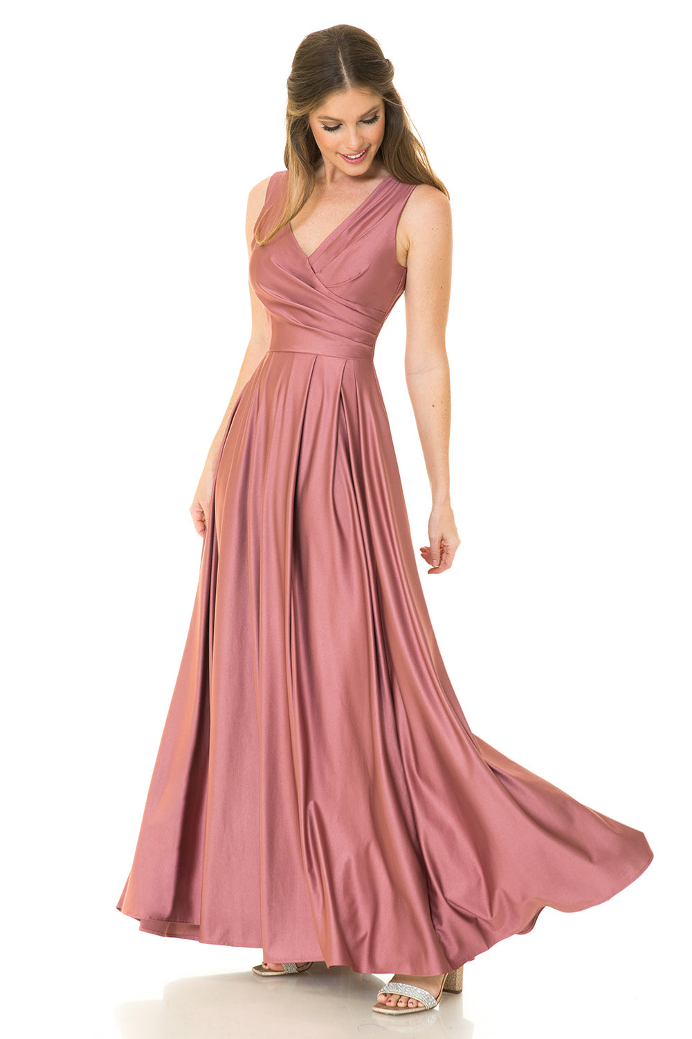 V-neck  Flare Dress by Lenovia 5242