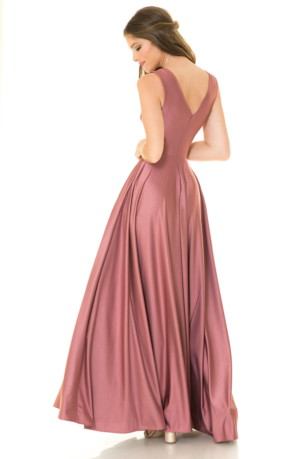 V-neck  Flare Dress by Lenovia 5242