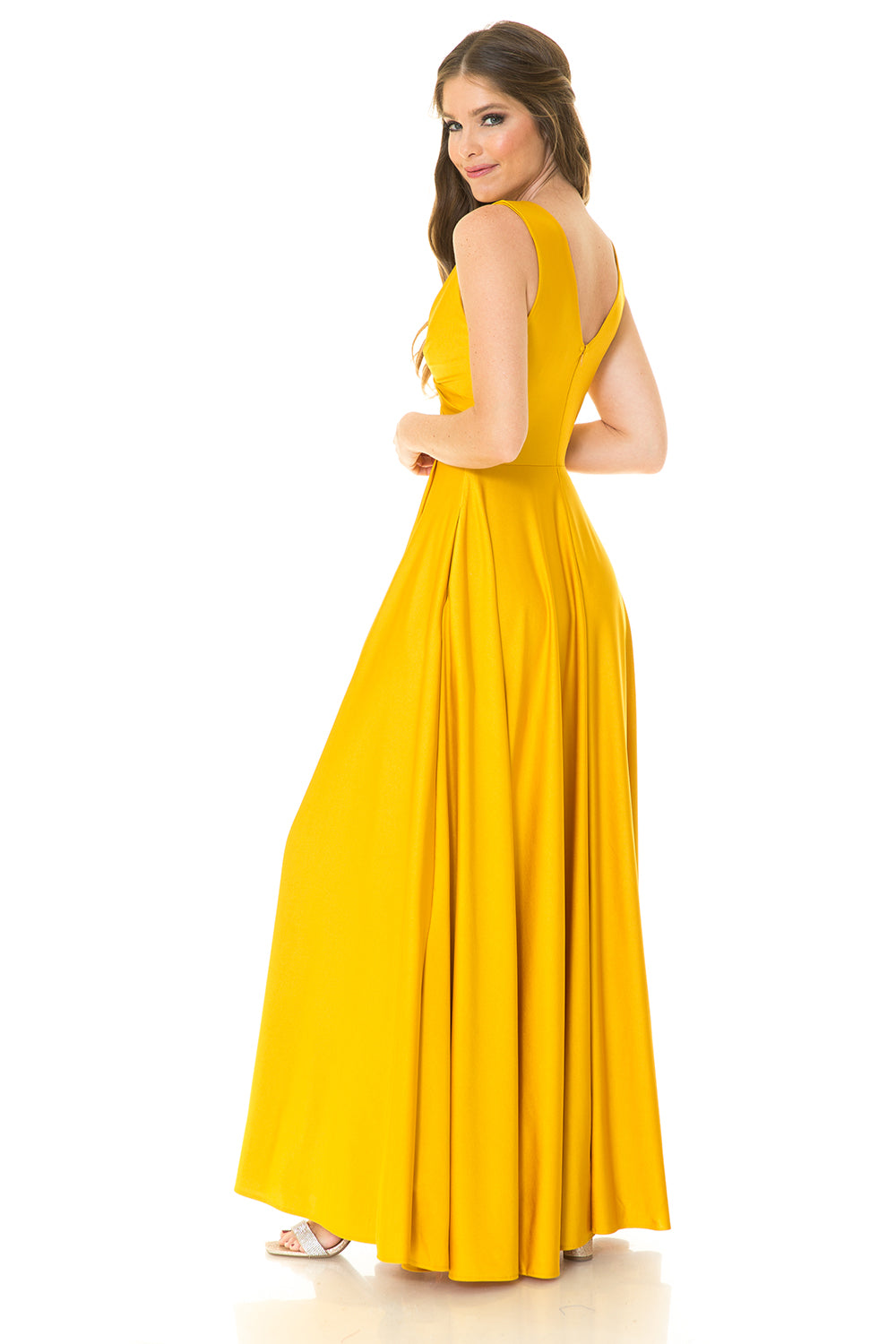 V-neck  Flare Dress by Lenovia 5242