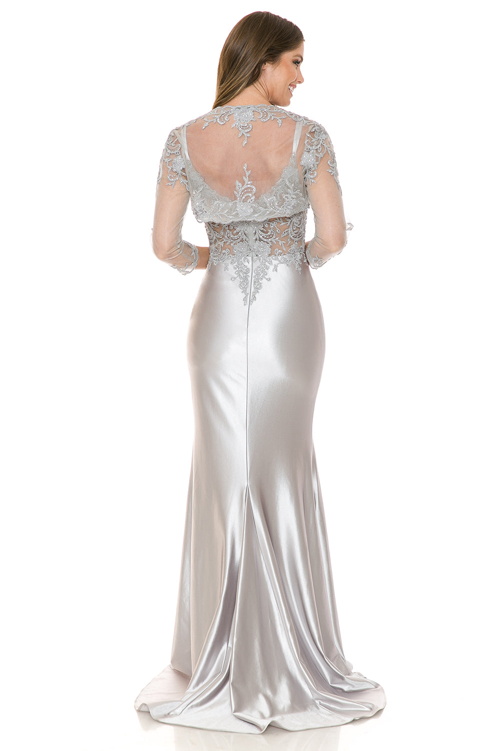 Sweetheart Embroidered Formal Dress with Jacket by Lenovia 8175
