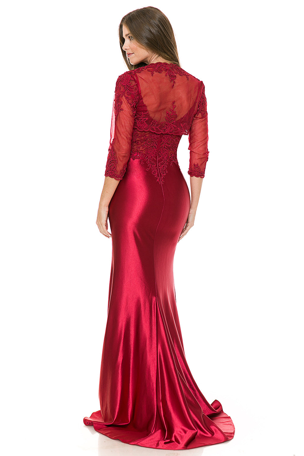 Sweetheart Embroidered Formal Dress with Jacket by Lenovia 8175