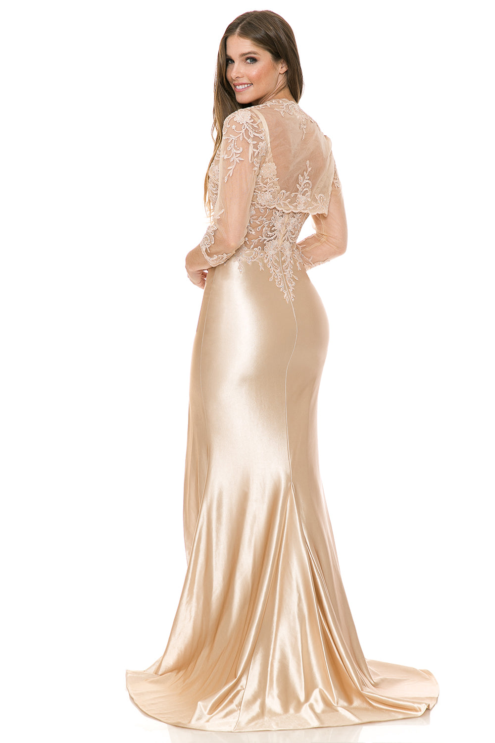 Sweetheart Embroidered Formal Dress with Jacket by Lenovia 8175