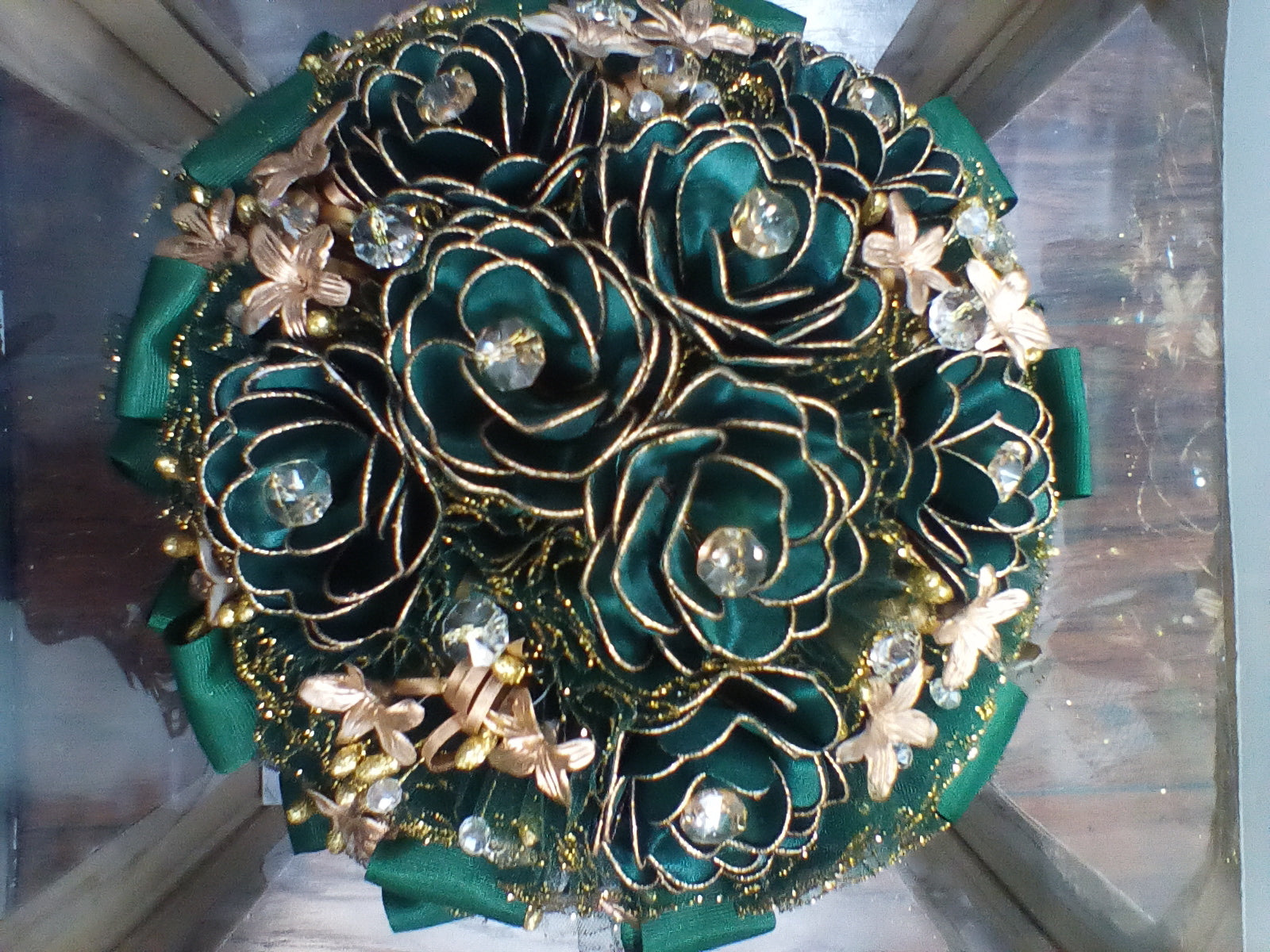 Bouquet with Rhinestone Butterfly Accents –SNKHM