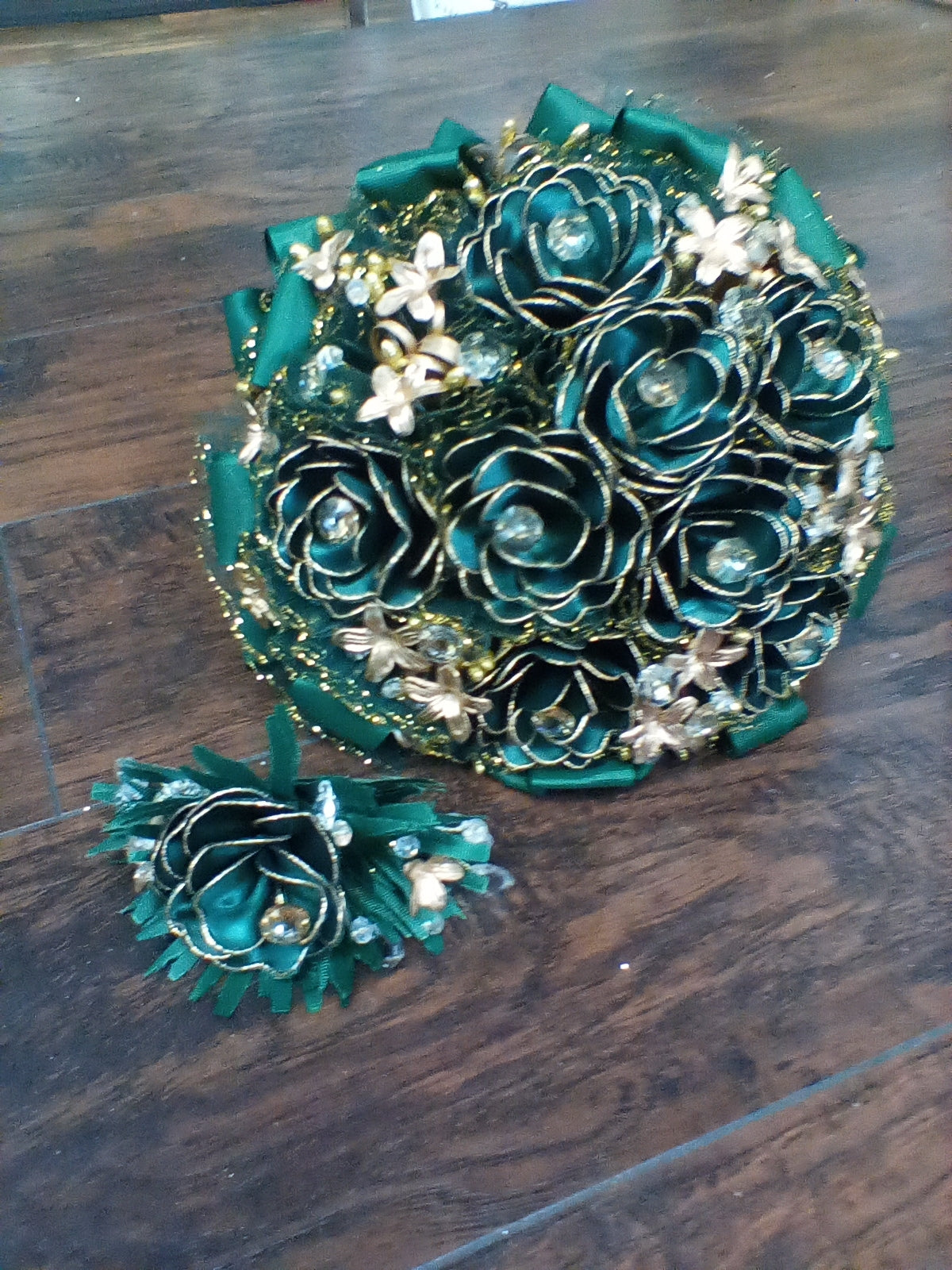 Bouquet with Rhinestone Butterfly Accents –SNKHM