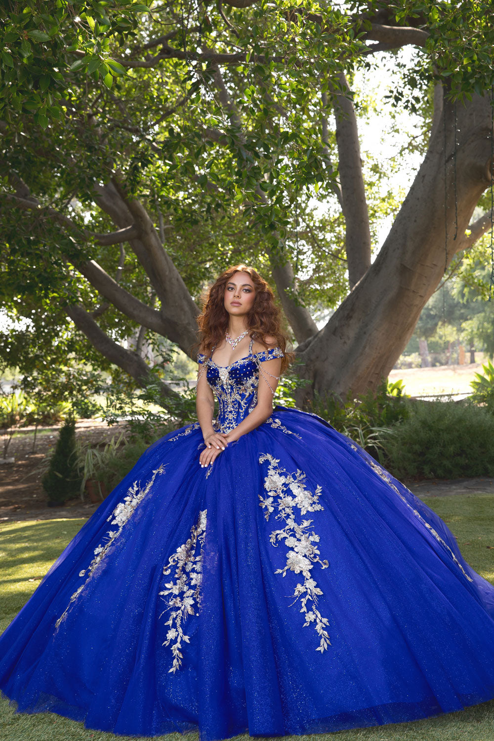 kids ball gown dress with V-neckline, cold shoulder straps, and 3D flower & butterfly appliques in burgundy and emerald green by Elizabeth K GK117 – www.snkdress.com