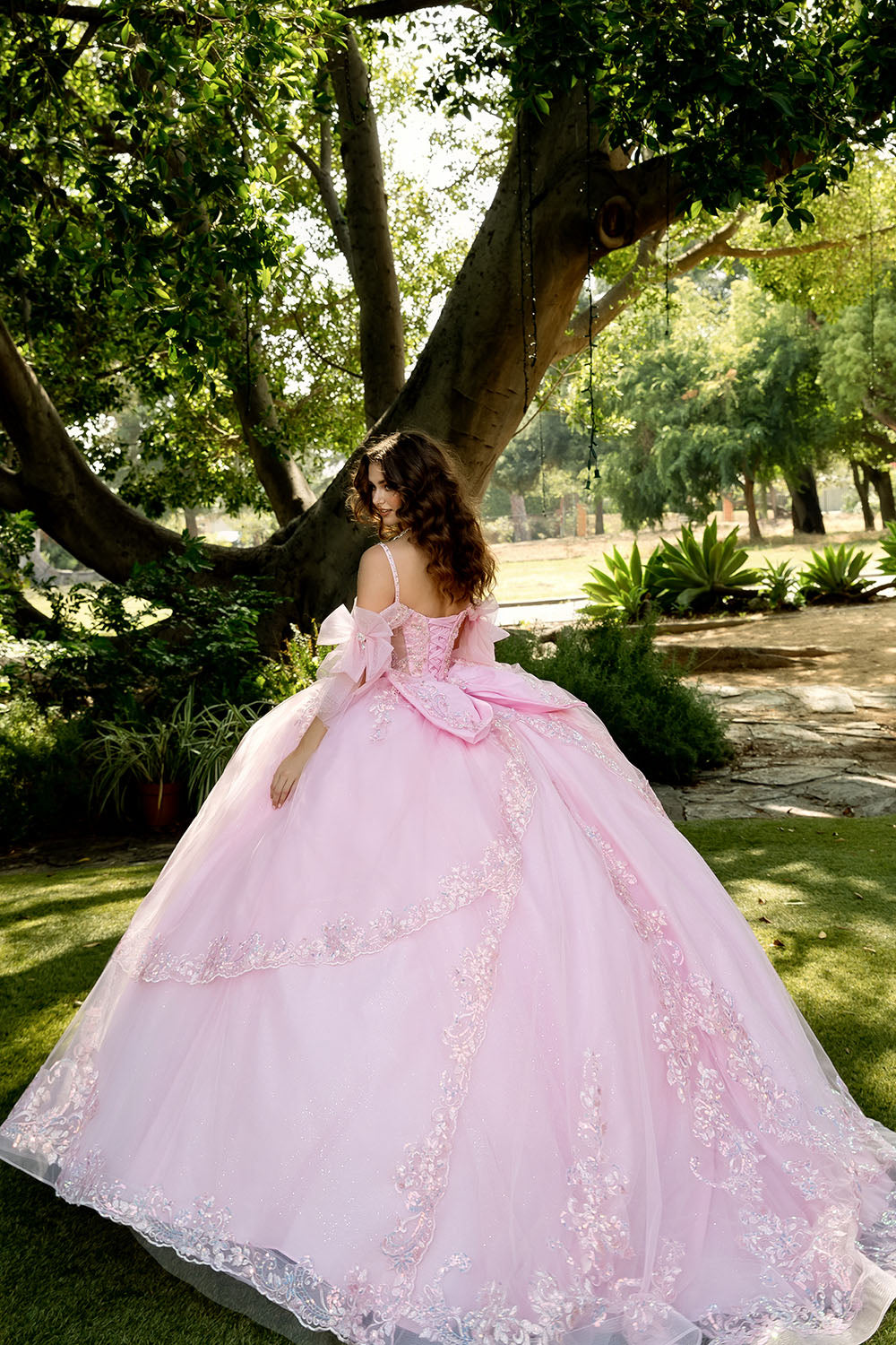 Quince Gown with Detachable Bow and Sleeves by Bella Princess PQ1085