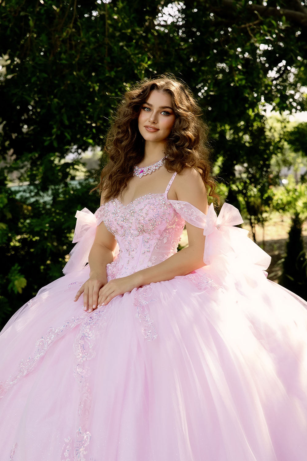 Quince Gown with Detachable Bow and Sleeves by Bella Princess PQ1085