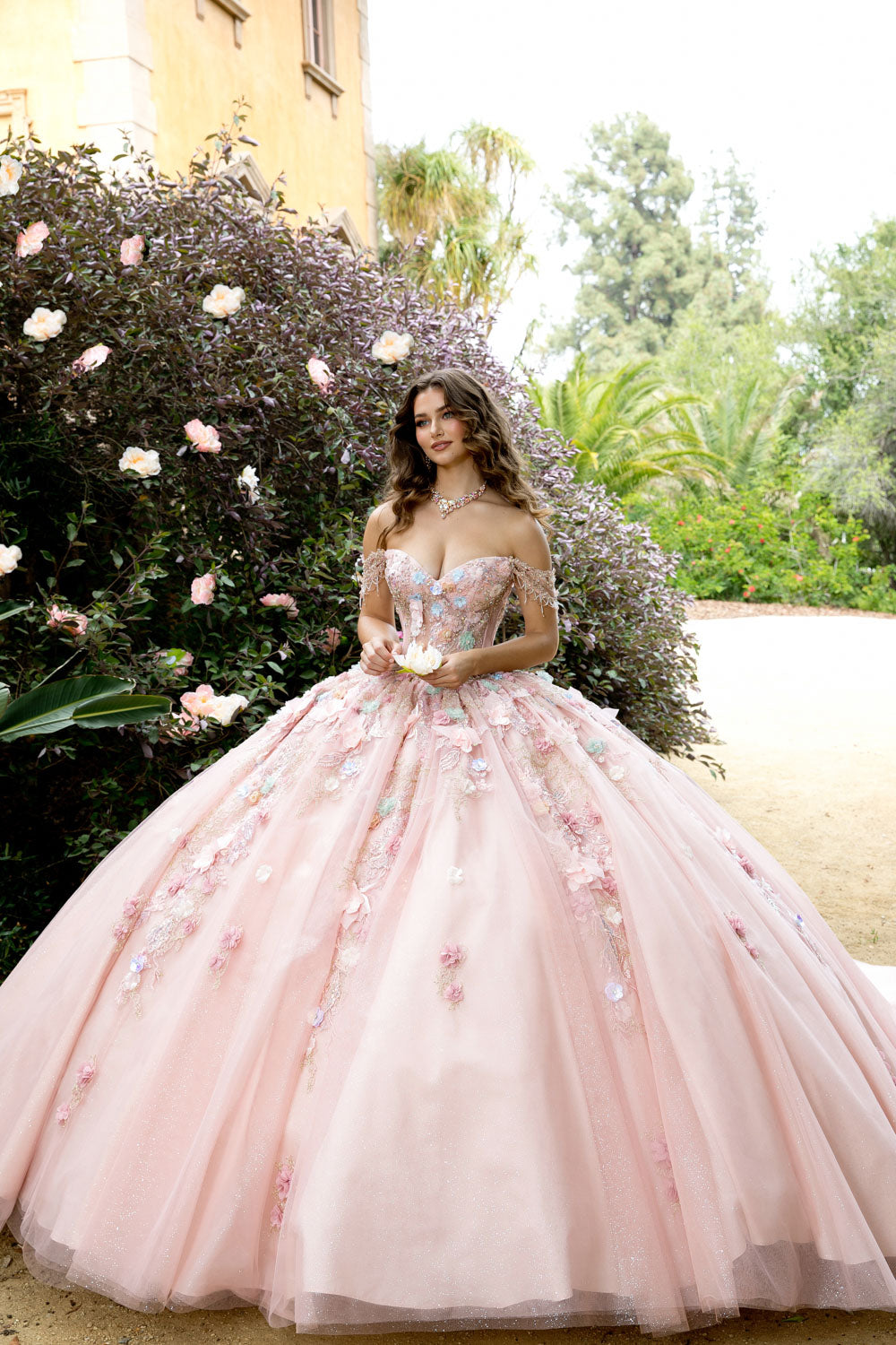 quinceanera ball gown dress Rosegold Bella Princess Couture PQ1096 www.snkdress.com