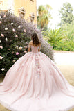 Whimsical Floral Glow Ball Gown by Petite Adele PQ109663