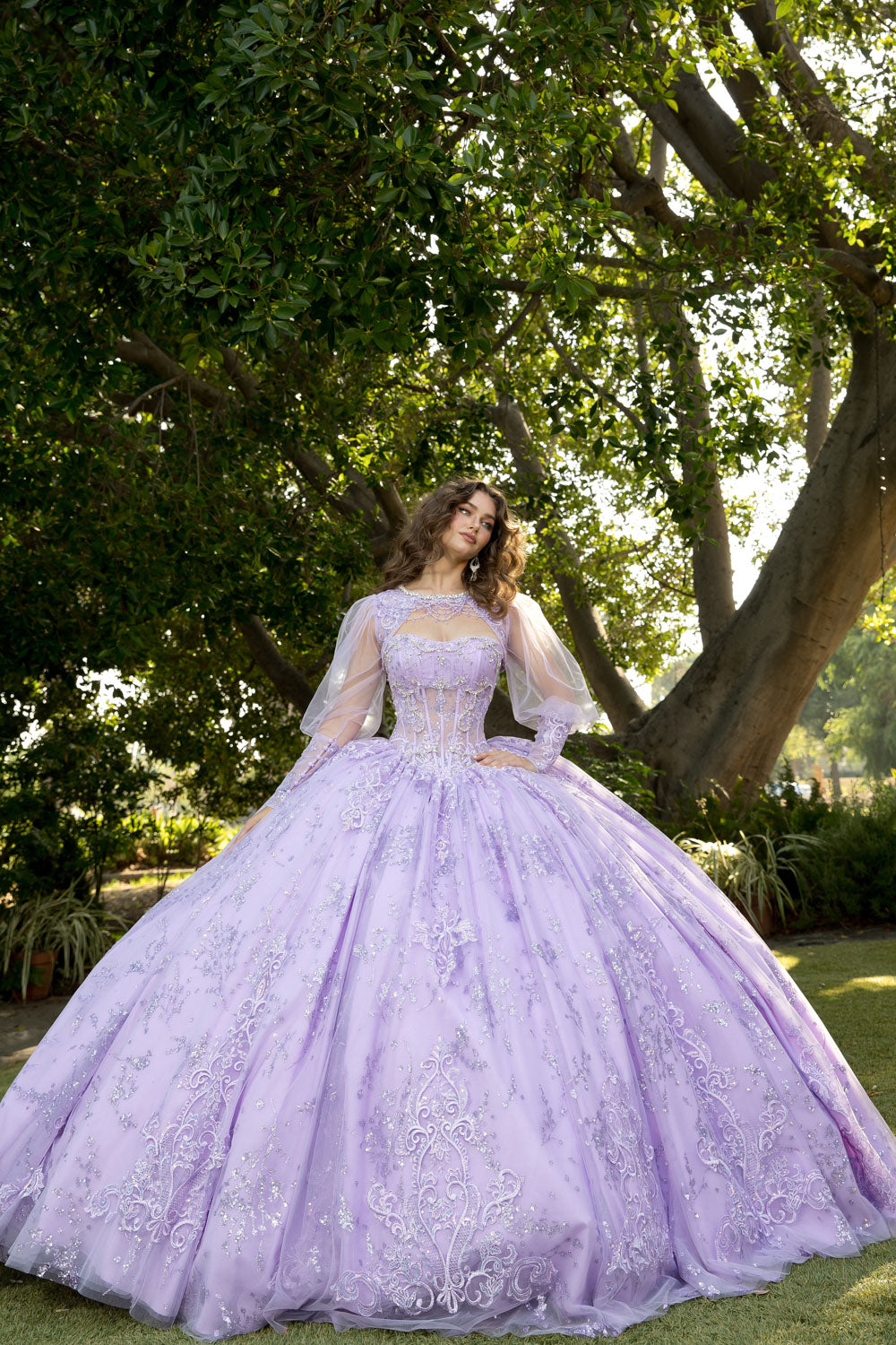 quinceanera ball gown dress Lilac Bella Princess Couture PQ1097 www.snkdress.com