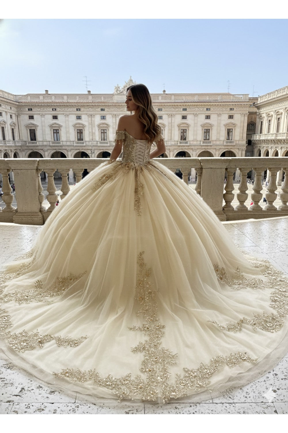 Quinceanera gown by Bella Princess Couture style PQ1108 Navy | www.snkdress.com