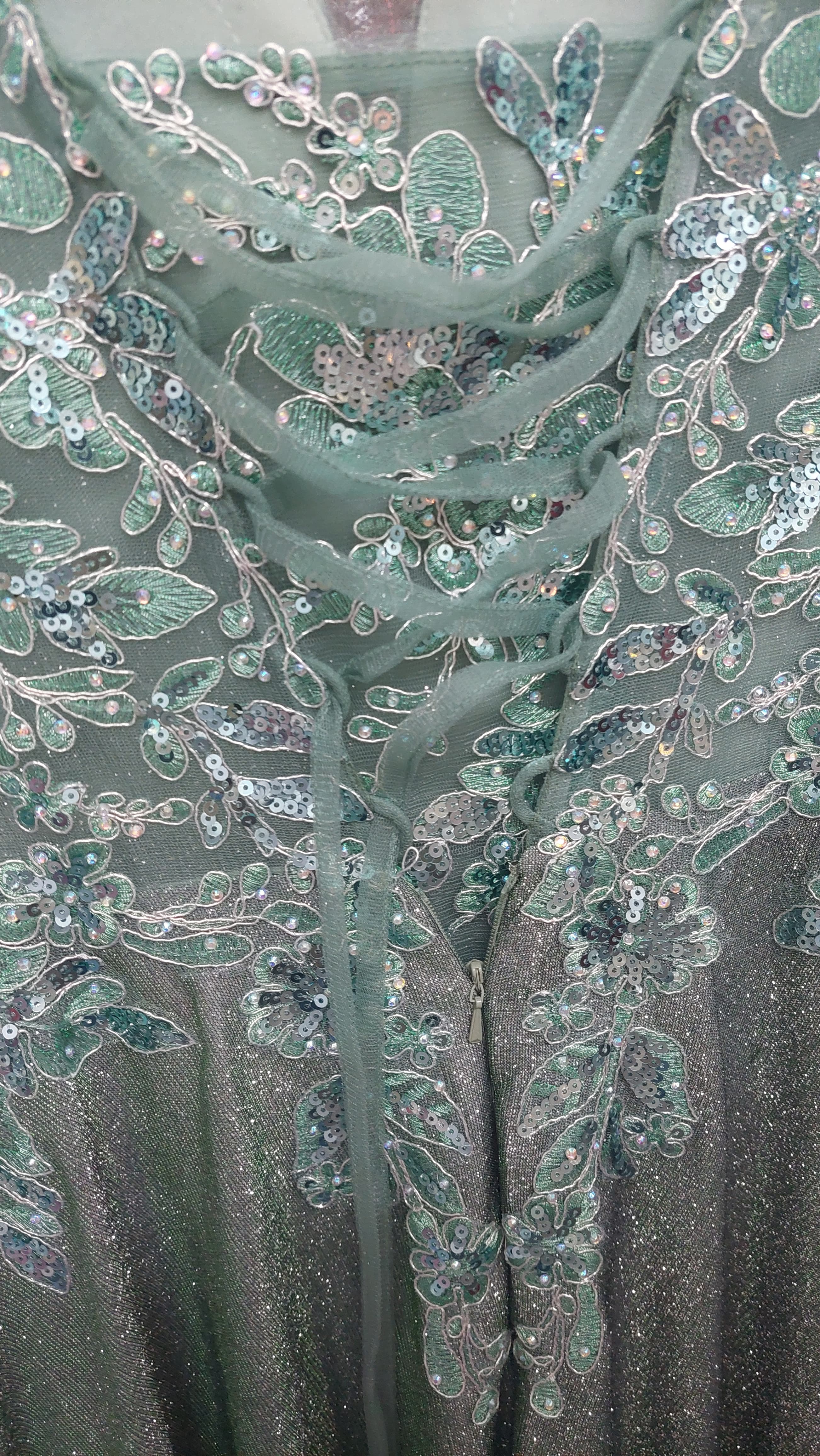 Beaded Lace Evening Gown by Cindy 5050998
