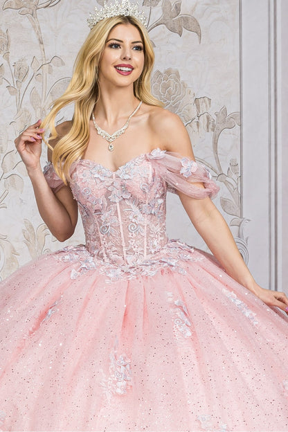 Two Tone corset with tulle sleeve PQ1022