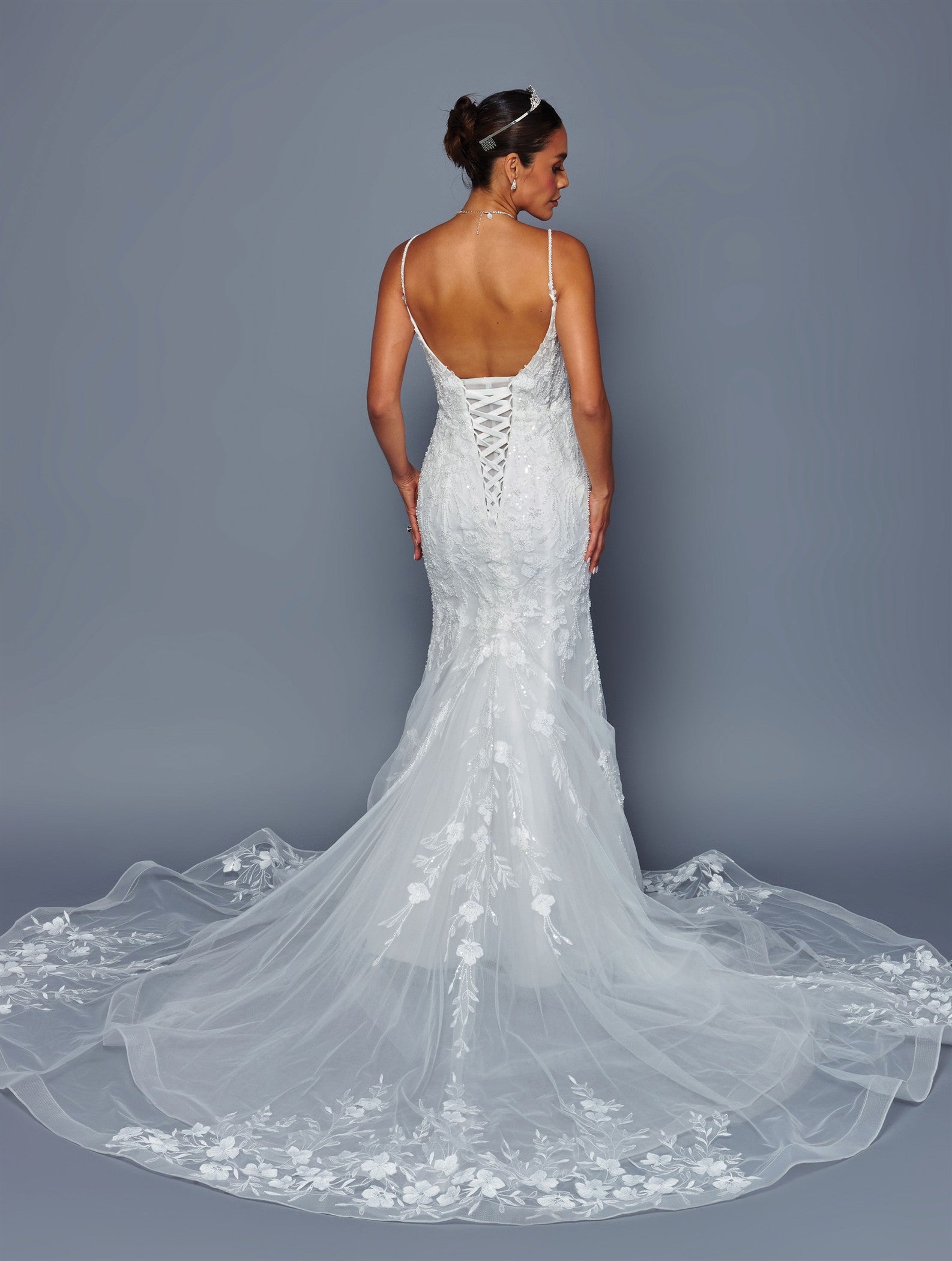 Spagetti Wedding Gown by Bridal 49871